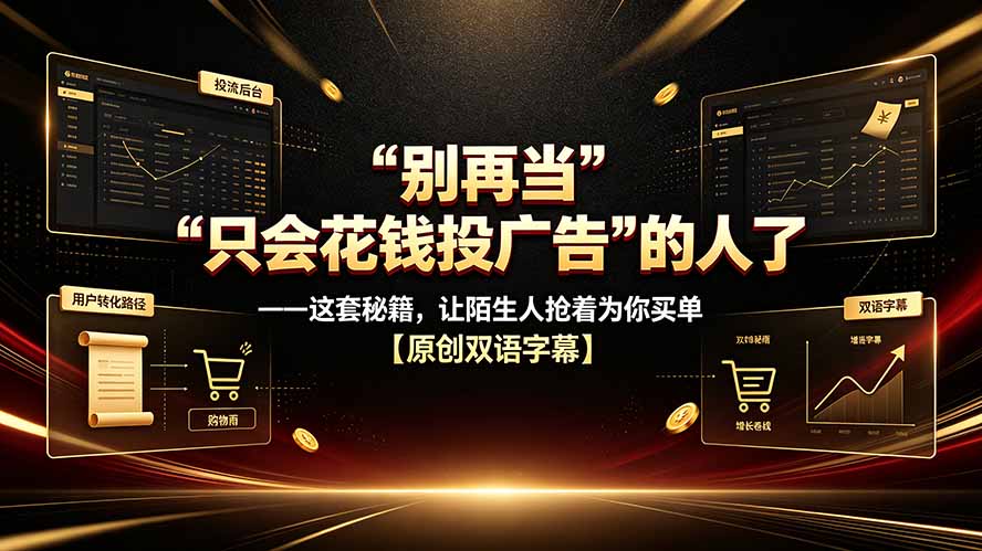 别再当“只会花钱投广告”的人了——这套秘籍，让陌生人抢着为你买单【原创双语字幕】-创业网 - 最新网络创业项目与实战营销教程平台 | cye.cc