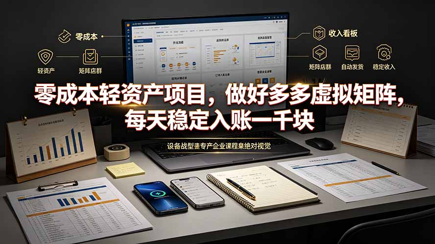 零成本轻资产项目，做好多多虚拟矩阵，每天稳定入账一千块-创业网 - 最新网络创业项目与实战营销教程平台 | cye.cc