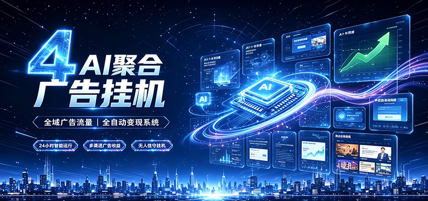 全域广告流量聚合，AI无人挂机稳赚佣金，打造长期稳定被动收入副业-创业网 - 最新网络创业项目与实战营销教程平台 | cye.cc