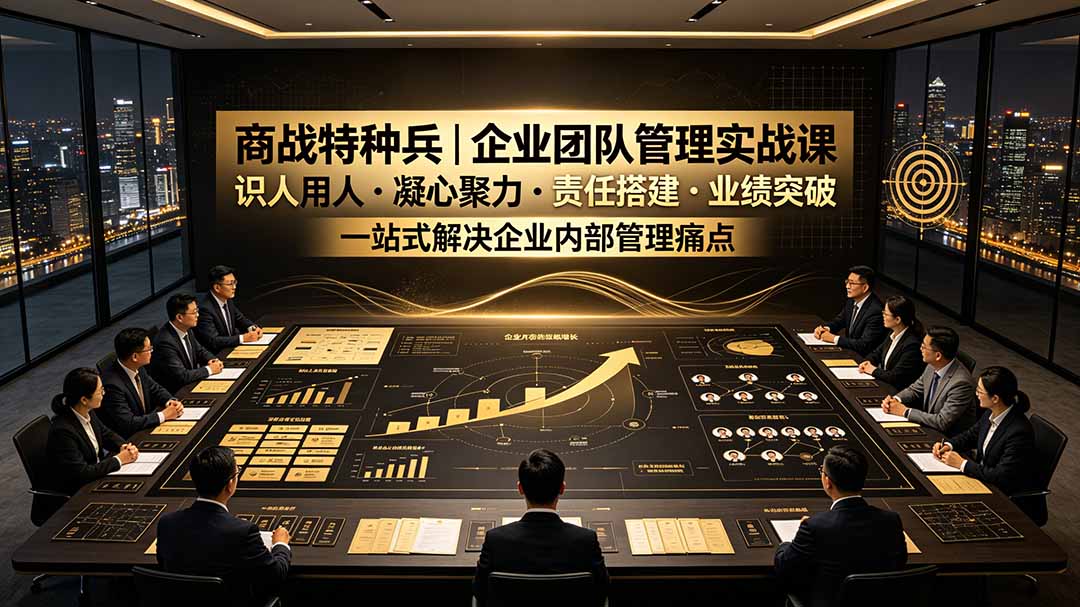 商战特种兵｜企业团队管理实战课：识人用人｜凝心聚力｜责任搭建｜业绩突破，一站式解决企业内部管理痛点-创业网 - 最新网络创业项目与实战营销教程平台 | cye.cc