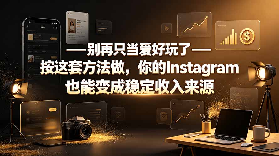 别再只当爱好玩了——按这套方法做，你的Instagram也能变成稳定收入来源-创业网 - 最新网络创业项目与实战营销教程平台 | cye.cc