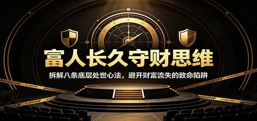 富人长久守财思维：拆解八条底层处世心法，避开财富流失的致命陷阱-创业网 - 最新网络创业项目与实战营销教程平台 | cye.cc