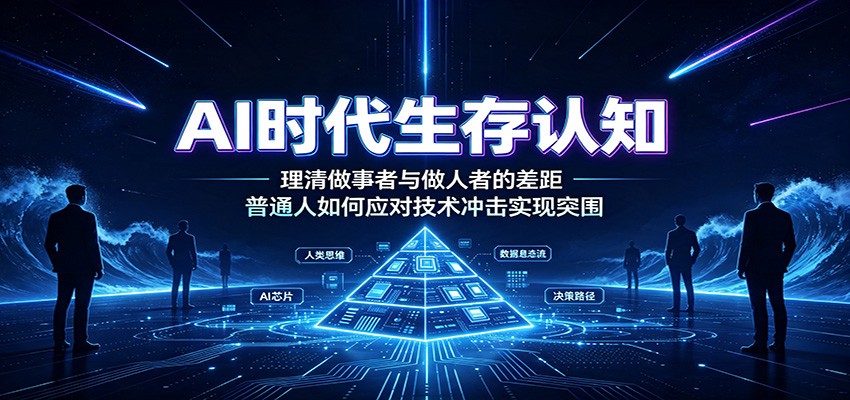 AI时代生存认知：理清做事者与做人者的差距，普通人如何应对技术冲击实现突围-创业网 - 最新网络创业项目与实战营销教程平台 | cye.cc