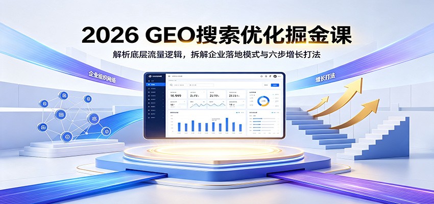 2026 GEO搜索优化掘金课：解析底层流量逻辑，拆解企业落地模式与六步增长打法-创业网 - 最新网络创业项目与实战营销教程平台 | cye.cc