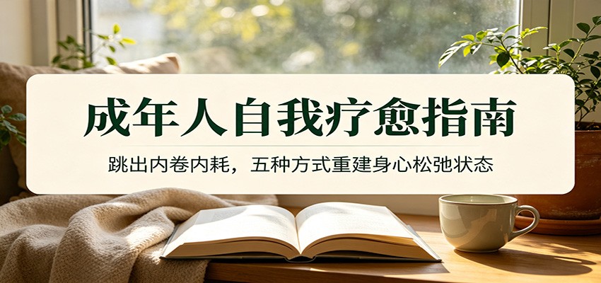 成年人自我疗愈指南：跳出内卷内耗，五种方式重建身心松弛状态-创业网 - 最新网络创业项目与实战营销教程平台 | cye.cc