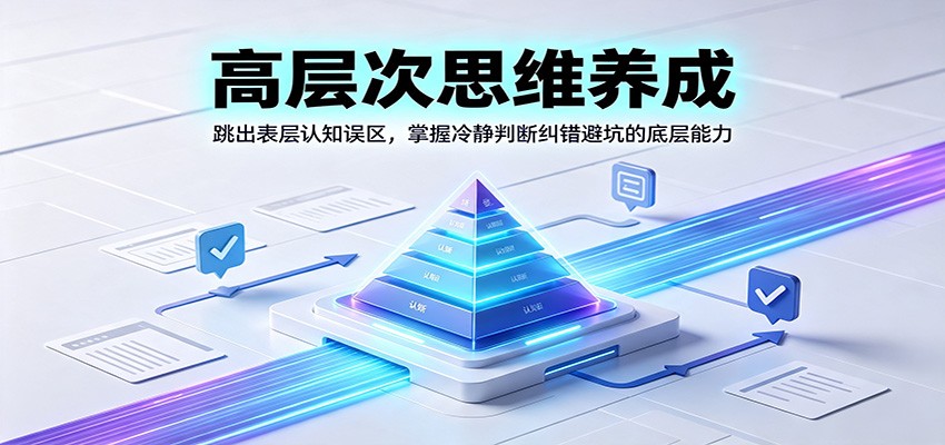 高层次思维养成：跳出表层认知误区，掌握冷静判断纠错避坑的底层能力-创业网 - 最新网络创业项目与实战营销教程平台 | cye.cc