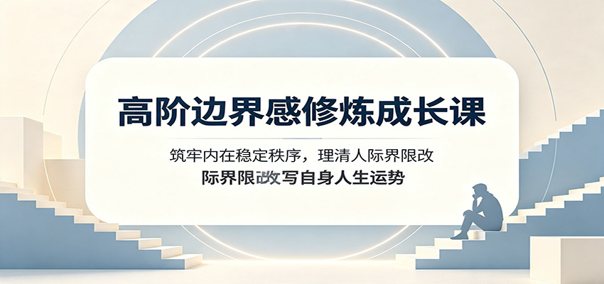 高阶边界感修炼成长课：筑牢内在稳定秩序，理清人际界限改写自身人生运势-创业网 - 最新网络创业项目与实战营销教程平台 | cye.cc