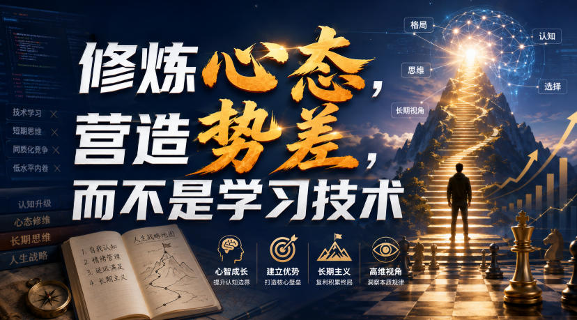 付费文章：修炼心态，营造势差，而不是学习技术-创业网 - 最新网络创业项目与实战营销教程平台 | cye.cc