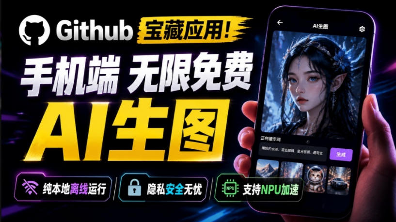 Github宝藏应用！手机端无限免费AI生图，纯本地离线运行，支持NPU加速斩获3.1k stars，local-dream-创业网 - 最新网络创业项目与实战营销教程平台 | cye.cc