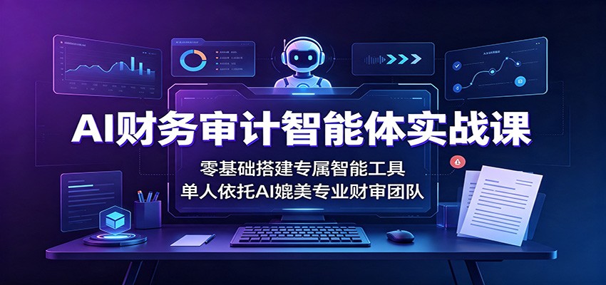 AI财务审计智能体实战课：零基础搭建专属智能工具，单人依托AI媲美专业财审团队-创业网 - 最新网络创业项目与实战营销教程平台 | cye.cc