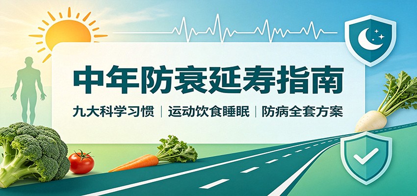 中年防衰延寿指南：九大科学习惯，运动饮食睡眠防病全套方案-创业网 - 最新网络创业项目与实战营销教程平台 | cye.cc