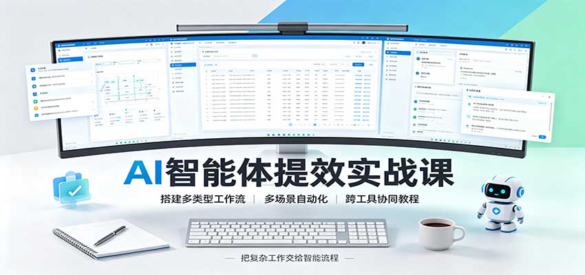 AI智能体提效实战课：搭建多类型工作流，多场景自动化，跨工具协同教程-创业网 - 最新网络创业项目与实战营销教程平台 | cye.cc