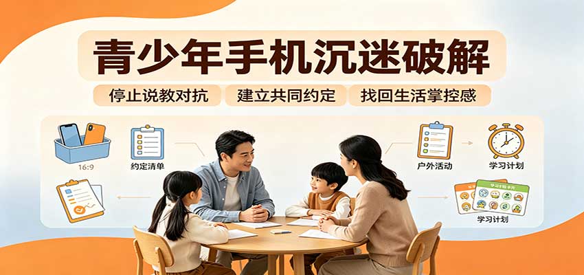 青少年手机沉迷破解：跳出管控说教思维，六步法引导孩子夺回注意力掌控权-创业网 - 最新网络创业项目与实战营销教程平台 | cye.cc