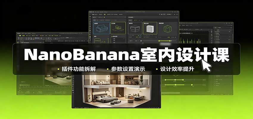NanoBanana室内设计课：无限画布配置，插件实操，生图改图视频制作-创业网 - 最新网络创业项目与实战营销教程平台 | cye.cc