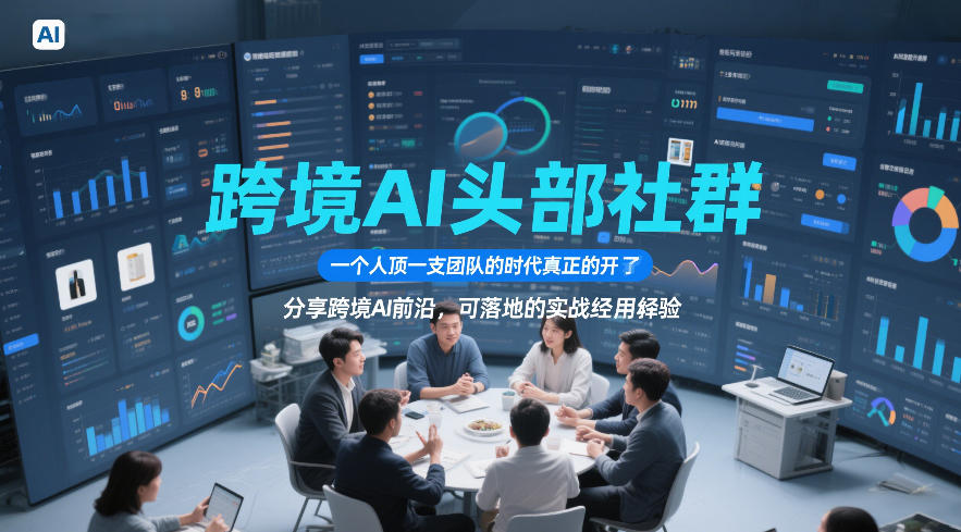 跨境AI头部社群，一个人顶一支团队的时代真正的开始了，分享跨境AI前沿，可落地的实战经验(更新09月11日)-创业网 - 最新网络创业项目与实战营销教程平台 | cye.cc