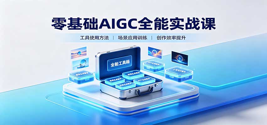 零基础AIGC全能实战课：覆盖绘画、影音、PPT、小说多场景AI创作-创业网 - 最新网络创业项目与实战营销教程平台 | cye.cc