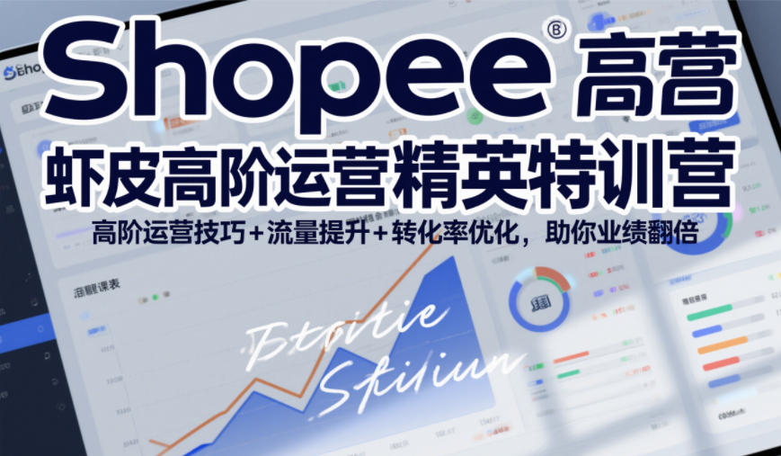Shopee虾皮高阶运营精英特训营，高阶运营技巧+流量提升+转化率优化，助你业绩翻倍(更新26年9月)-创业网 - 最新网络创业项目与实战营销教程平台 | cye.cc