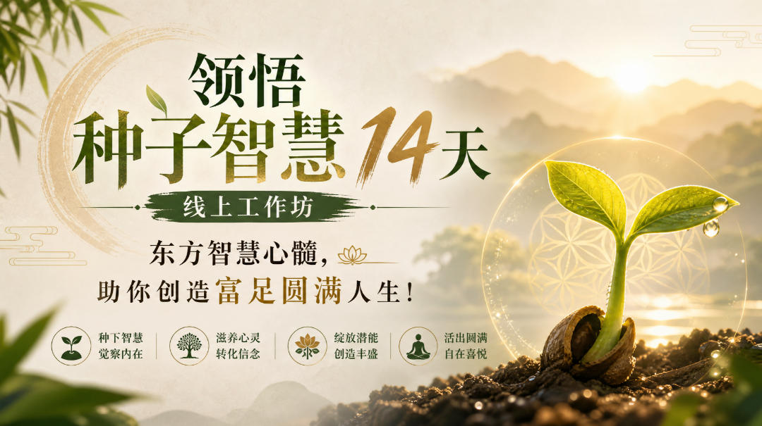 鹿大米领悟种子智慧14天线上工作坊，东方智慧心髓，助你创造富足圆满人生！-创业网 - 最新网络创业项目与实战营销教程平台 | cye.cc