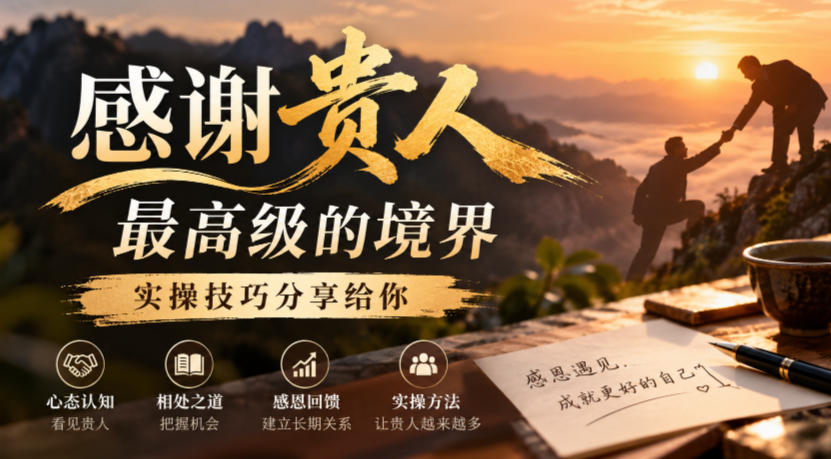某公众号付费文章：感谢贵人最高级的境界，实操技巧分享给你-创业网 - 最新网络创业项目与实战营销教程平台 | cye.cc
