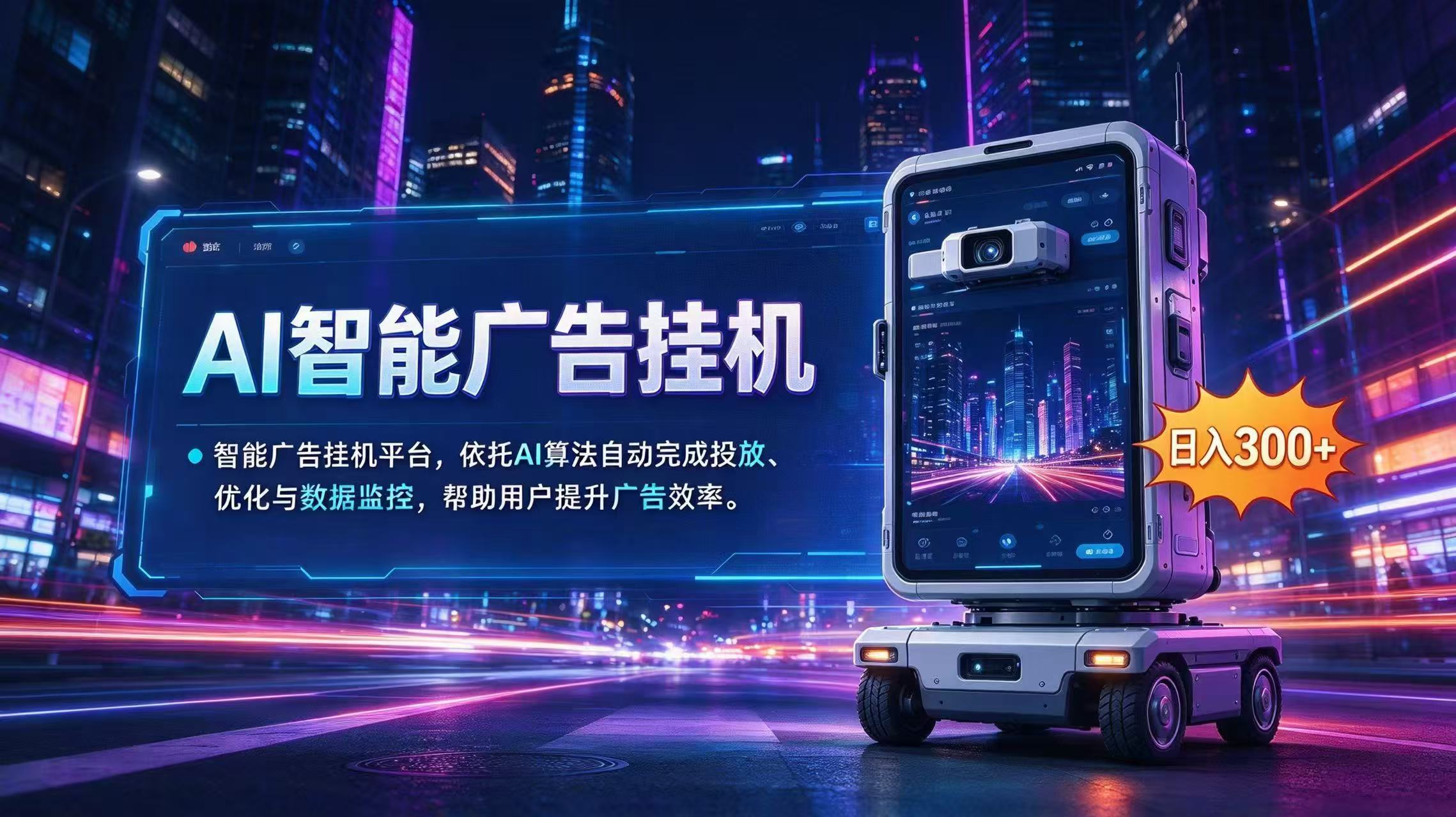 AI 智能广告挂机｜AI 自动运行，轻松托管广告任务-创业网 - 最新网络创业项目与实战营销教程平台 | cye.cc