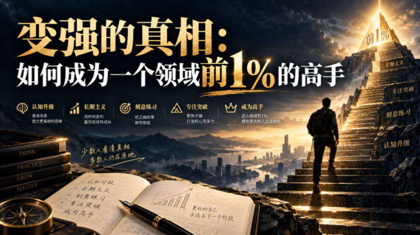 付费文章：变强的真相：如何成为一个领域前1%的高手-创业网 - 最新网络创业项目与实战营销教程平台 | cye.cc