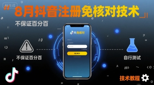 8月抖音注册免核对技术，不保证百分百，自测-创业网 - 最新网络创业项目与实战营销教程平台 | cye.cc