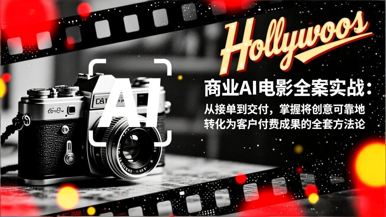 商业AI电影全案实战：从接单到交付，掌握将创意可靠地转化为客户付费成果的全套方法论-创业网 - 最新网络创业项目与实战营销教程平台 | cye.cc