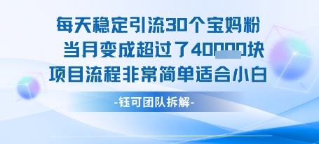 每天稳定引流30个人 当月变成超过了4个W项目流程非常简单适合小白-创业网 - 最新网络创业项目与实战营销教程平台 | cye.cc