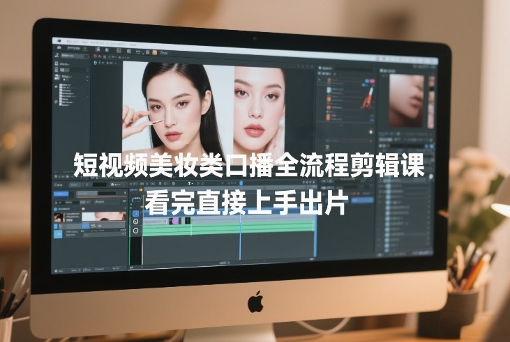 短视频美妆类口播全流程剪辑课，看完直接上手出片-创业网 - 最新网络创业项目与实战营销教程平台 | cye.cc