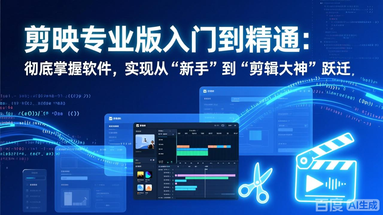 剪映专业版入门到精通：彻底掌握软件，实现从“新手”到“剪辑大神”跃迁-创业网 - 最新网络创业项目与实战营销教程平台 | cye.cc
