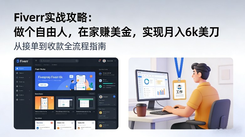 Fiverr实战攻略，做个自由人，在家賺美金，实现月入6k美刀-创业网 - 最新网络创业项目与实战营销教程平台 | cye.cc