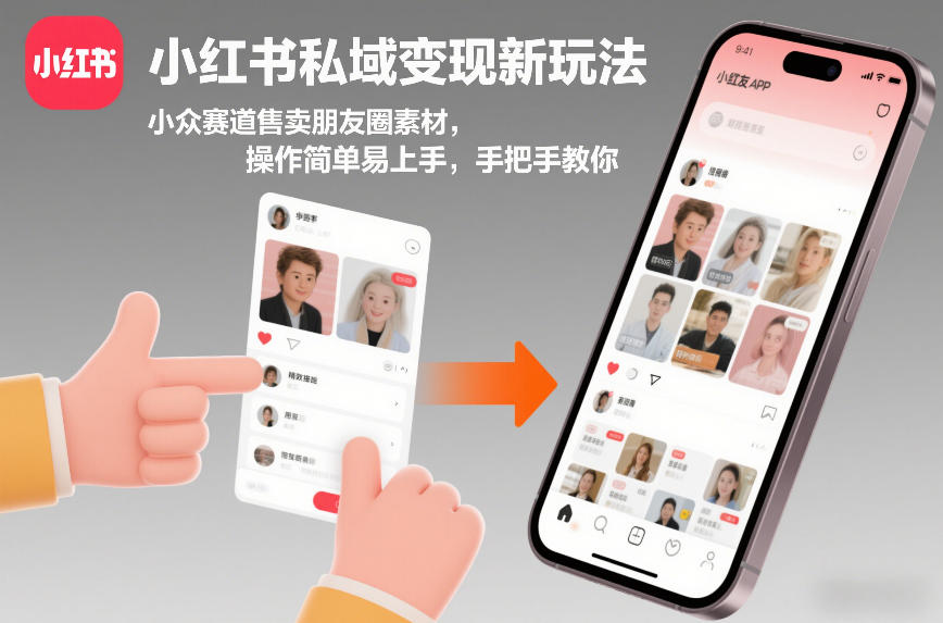 小红书私域变现新玩法，小众赛道售卖朋友圈素材，操作简单易上手，手把手教你-创业网 - 最新网络创业项目与实战营销教程平台 | cye.cc