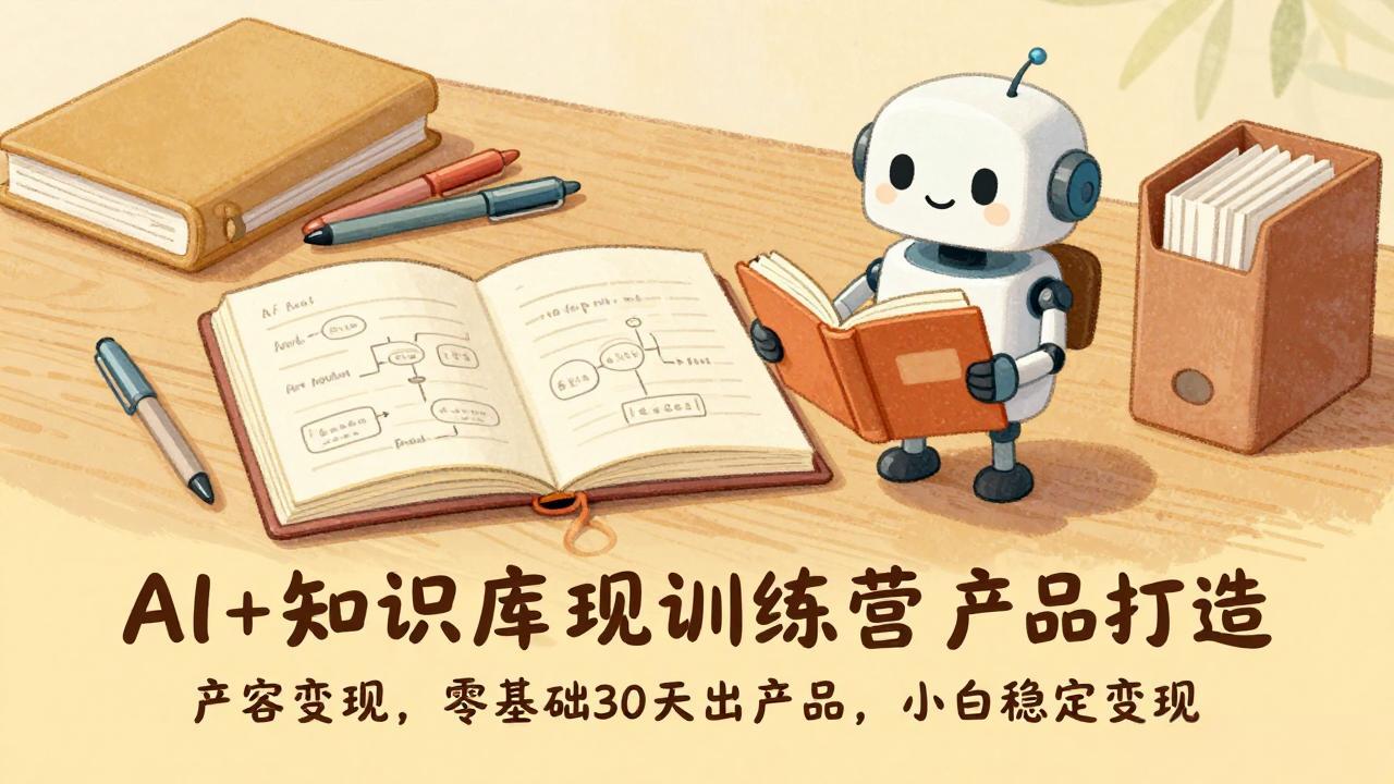AI+知识库变现训练营，产品打造、内容创作、全平台变现，零基础30天出产品，小白稳定变现-创业网 - 最新网络创业项目与实战营销教程平台 | cye.cc