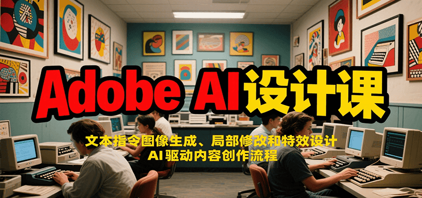 Adobe AI设计课：文本指令图像生成、局部修改和特效设计，AI驱动内容创作流程-创业网 - 最新网络创业项目与实战营销教程平台 | cye.cc
