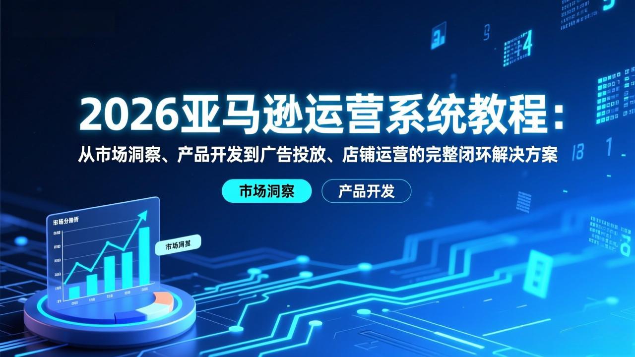 2026亚马逊运营系统教程：从市场洞察、产品开发到广告投放、店铺运营的完整闭环解决方案-创业网 - 最新网络创业项目与实战营销教程平台 | cye.cc