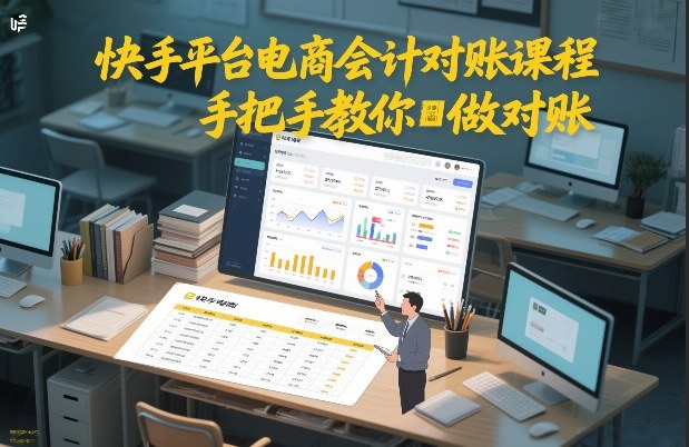 快手平台电商会计对账课程，手把手教你做对账-创业网 - 最新网络创业项目与实战营销教程平台 | cye.cc