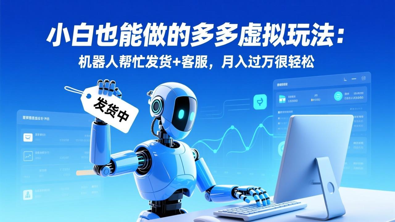 小白也能做的多多虚拟玩法：机器人帮忙发货+客服，月入过万很轻松-创业网 - 最新网络创业项目与实战营销教程平台 | cye.cc