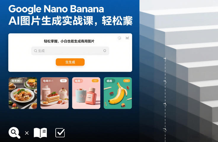 Google Nano Banana AI图片生成实战课，轻松掌握，小白也能生成商用图片-创业网 - 最新网络创业项目与实战营销教程平台 | cye.cc