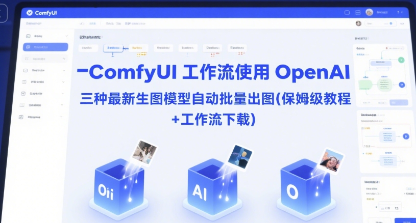 ComfyUI 工作流使用 OpenAI 三种最新生图模型自动批量出图(保姆级教程+工作流下载)-创业网 - 最新网络创业项目与实战营销教程平台 | cye.cc