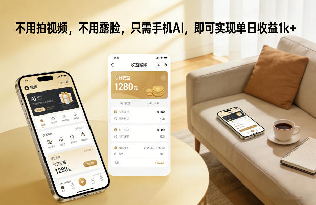 不用拍视频，不用露脸，只需手机AI，即可实现单日收益1k+【揭秘】-创业网 - 最新网络创业项目与实战营销教程平台 | cye.cc