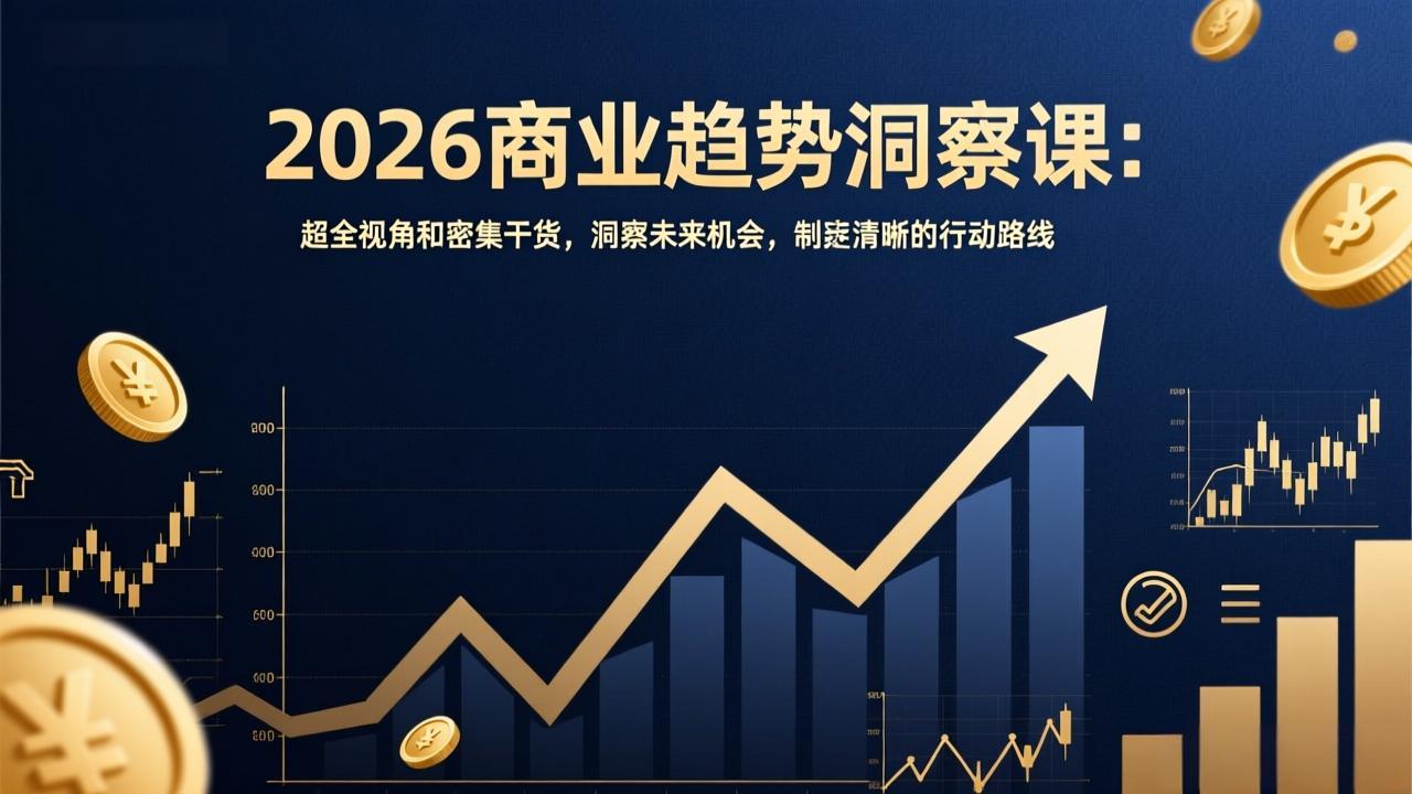 2026商业趋势洞察课：超全视角和密集干货，洞察未来机会，制定清晰的行动路线-创业网 - 最新网络创业项目与实战营销教程平台 | cye.cc
