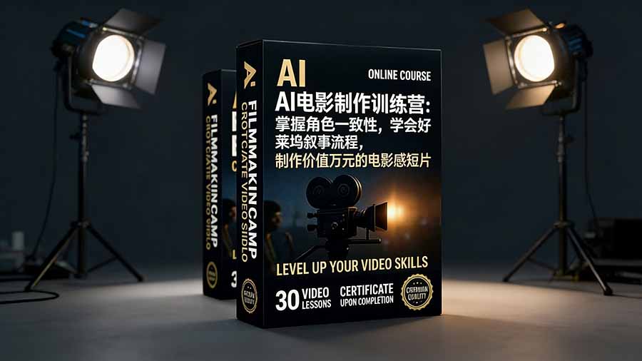 AI电影制作训练营：掌握角色一致性，学会好莱坞叙事流程，制作价值万元的电影感短片-创业网 - 最新网络创业项目与实战营销教程平台 | cye.cc