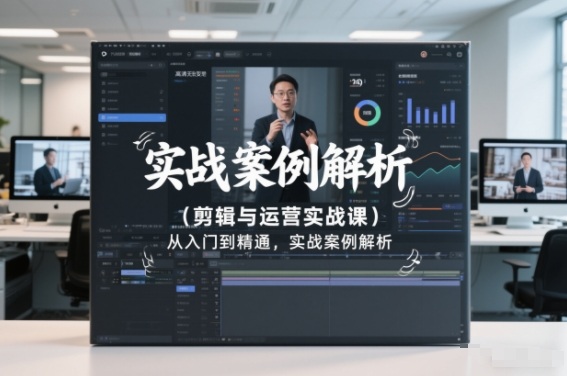 剪辑与运营实战课，从入门到精通，实战案例解析(更新2026)-创业网 - 最新网络创业项目与实战营销教程平台 | cye.cc