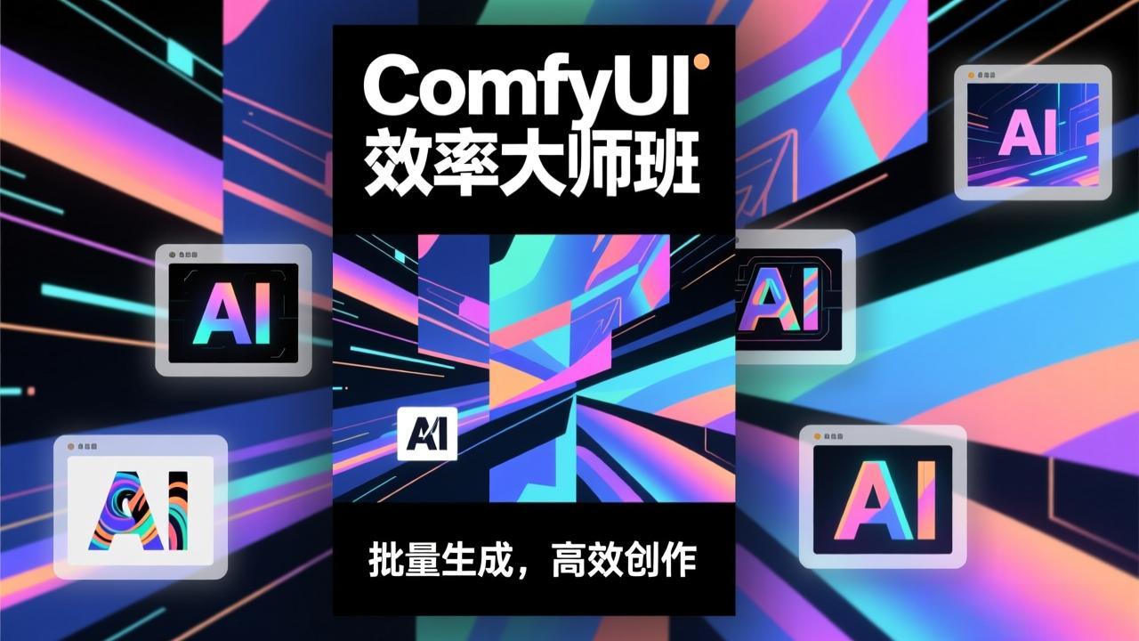 ComfyUI效率大师班：工作流搭建，批量生成，将个人AI出图效率提升5-10倍，月接单收入1-3万-创业网 - 最新网络创业项目与实战营销教程平台 | cye.cc