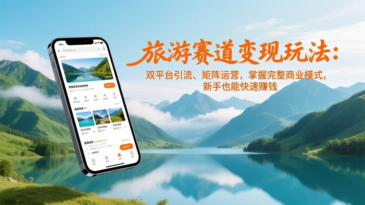 旅游赛道变现玩法：双平台引流、矩阵运营，掌握完整商业模式，新手也能快速赚钱-创业网 - 最新网络创业项目与实战营销教程平台 | cye.cc
