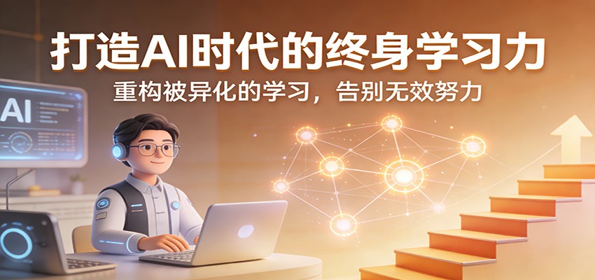 打造AI时代的终身学习力：重构被异化的学习，告别无效努力-创业网 - 最新网络创业项目与实战营销教程平台 | cye.cc