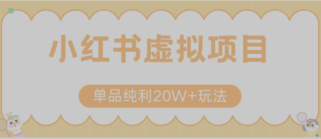 小红书卖虚拟产品，单品纯利20W+玩法分享（节系列课程）-创业网 - 最新网络创业项目与实战营销教程平台 | cye.cc