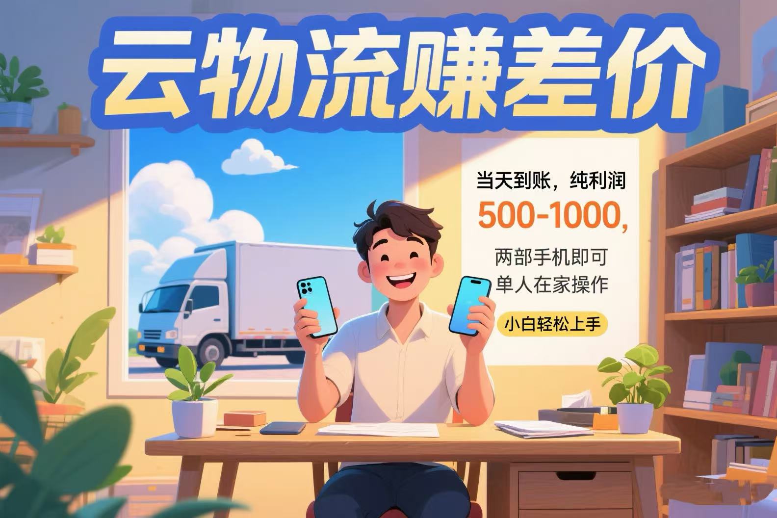 云物流赚差价 当天到账纯利润500-1000 两部手机即可 可单人在家操作 小…-创业网 - 最新网络创业项目与实战营销教程平台 | cye.cc