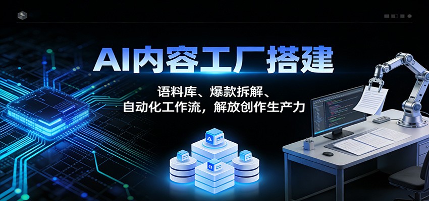 AI内容工厂搭建：语料库、爆款拆解、自动化工作流，解放创作生产力-创业网 - 最新网络创业项目与实战营销教程平台 | cye.cc
