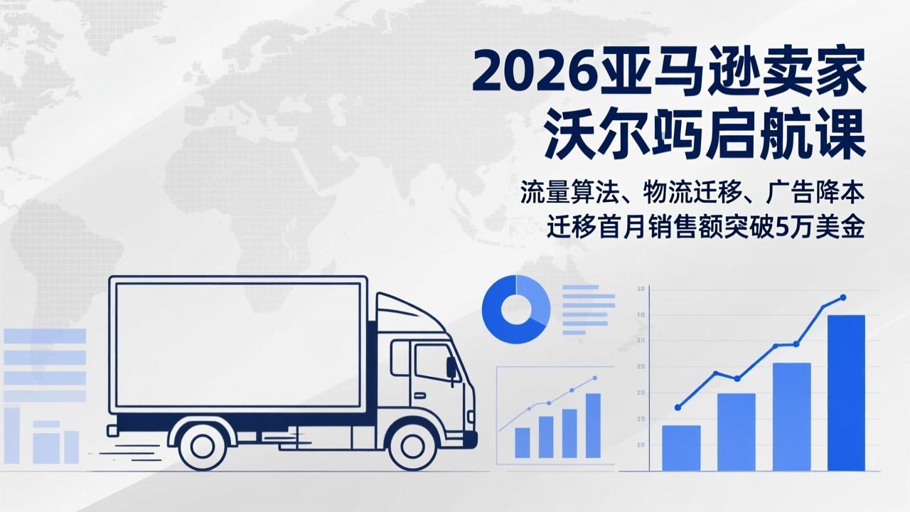 2026亚马逊卖家沃尔玛启航课，流量算法、物流迁移、广告降本，迁移首月销售额突破5万美金-创业网 - 最新网络创业项目与实战营销教程平台 | cye.cc